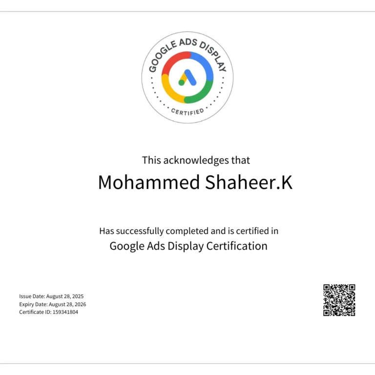 Google Ads Display Certification