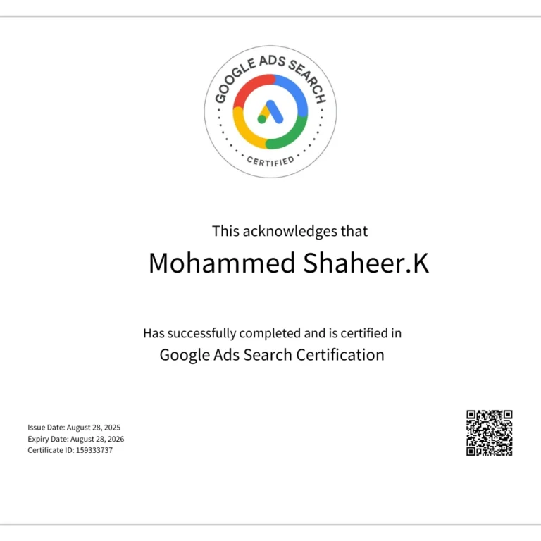 Google Ads Search Certification