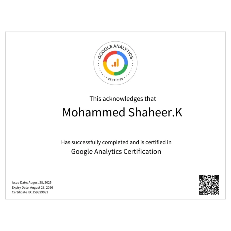 Google Analytics Certification